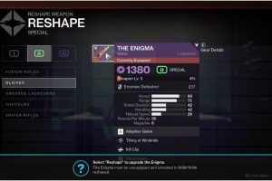 Completing Reshaping the Enigma in Destiny 2 The Witch Queen (Image via Destiny 2)