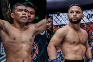 Robin Catalan (left) wants another crack at Gustavo Balart (right) and get to the top five of ONE Championship's strawweight rankings. [Photos ONE Championship]