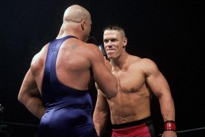 WWE Hall of Famer Kurt Angle and John Cena