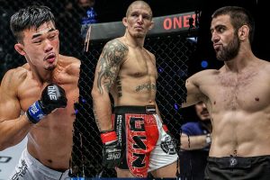 Christian Lee (left), Zebaztian Kadestam (middle), and Kiamrian Abbasov (right) [Photo Credits: ONE Championship]