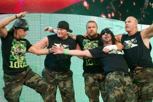 Left to right: Shawn Michaels, Road Dogg, Triple H, X-Pac, and Billy Gunn.