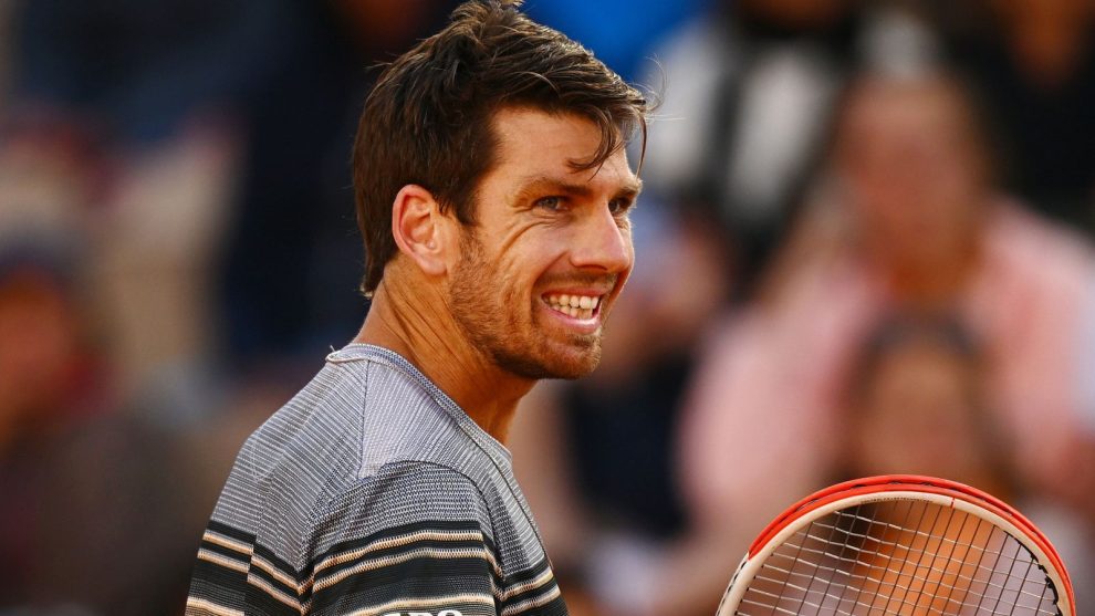 Cameron Norrie of Great Britain reacts against Lorenzo Musetti of Italy during the Men's Singles Third Round match on Day Six of the 2023 French Open at Roland Garros on June 02, 2023 in Paris, France. (Photo by Clive Mason/Getty Images)