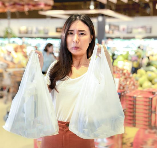 Upset shopper at a grocery store