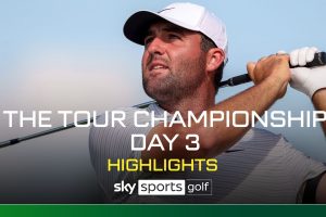 highlights of the third round of the Tour Championship from East Lake, Atlanta.