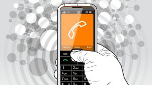 Concept illustration depicting basic "feature" phone