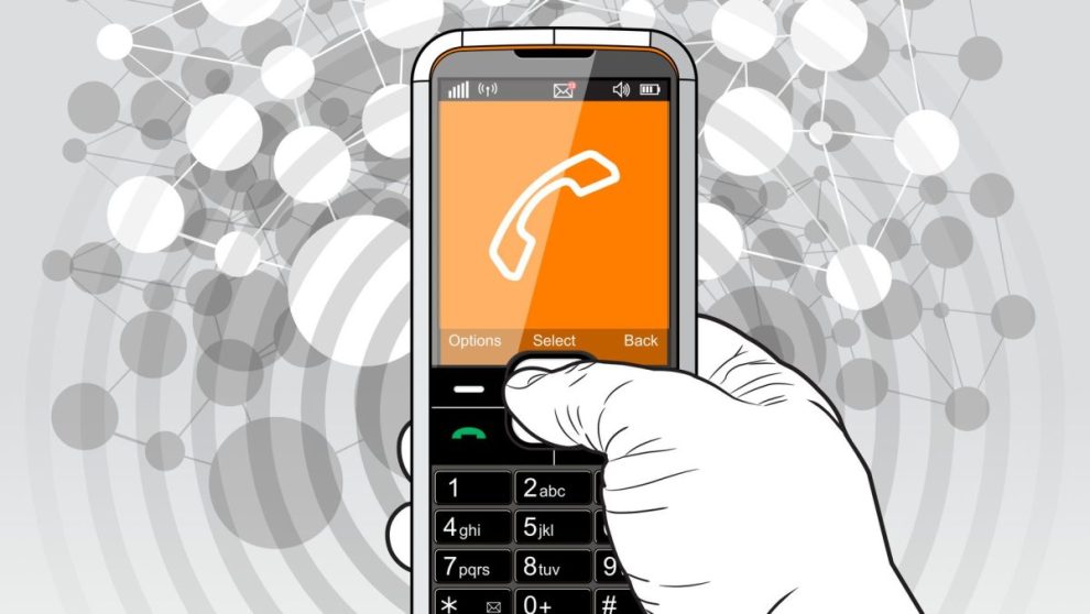 Concept illustration depicting basic "feature" phone